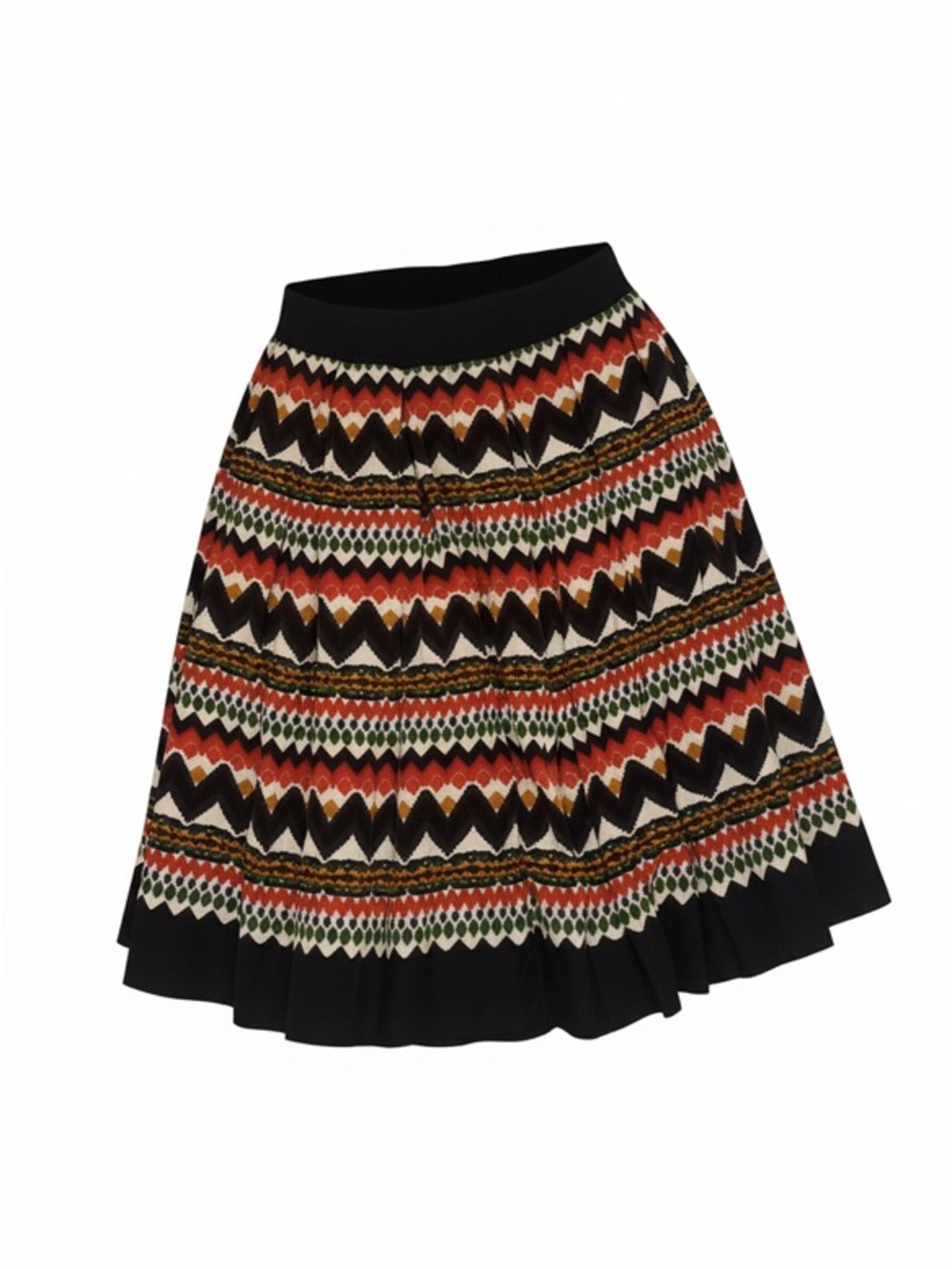 NWT Anthropologie Fei Denpasar Skirt Zig Zag Tribal Print Pleated Boho 4